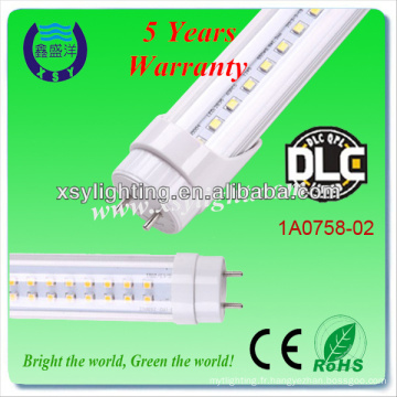 T8 Rénovation cUL dlc list 5 ans de garantie dlc ul 100lm / w t8 1200mm 347v tube à LED